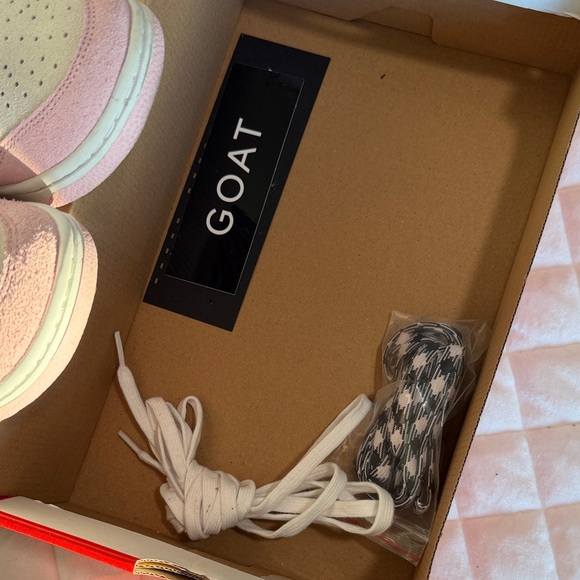 Nike Women's Soft Pink and Light Gray Sneakers - Picture 3 of 8